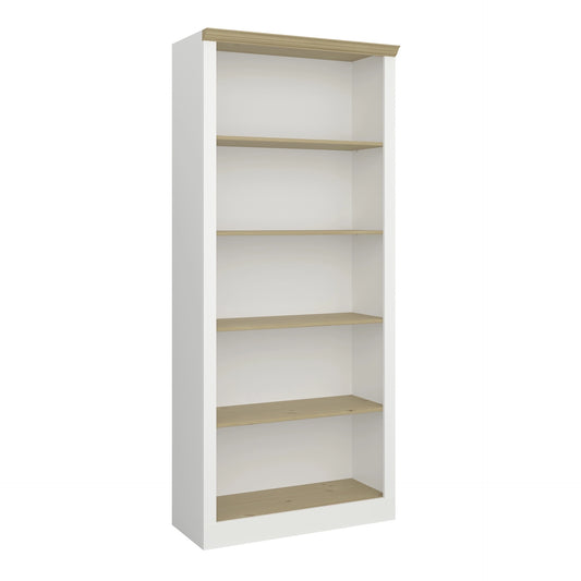 Furniture To Go Nola 4 Shelf Bookcase White & Pine
