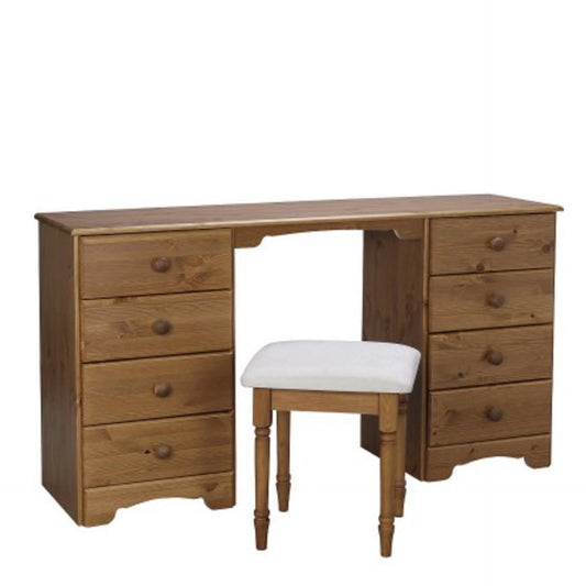Furniture To Go Nordic Dressing Table 4+4 Drawers + Chair, Cherry