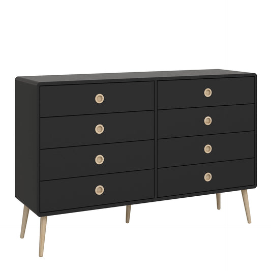 Furniture To Go Softline 4 + 4 Wide Chest Black Painted