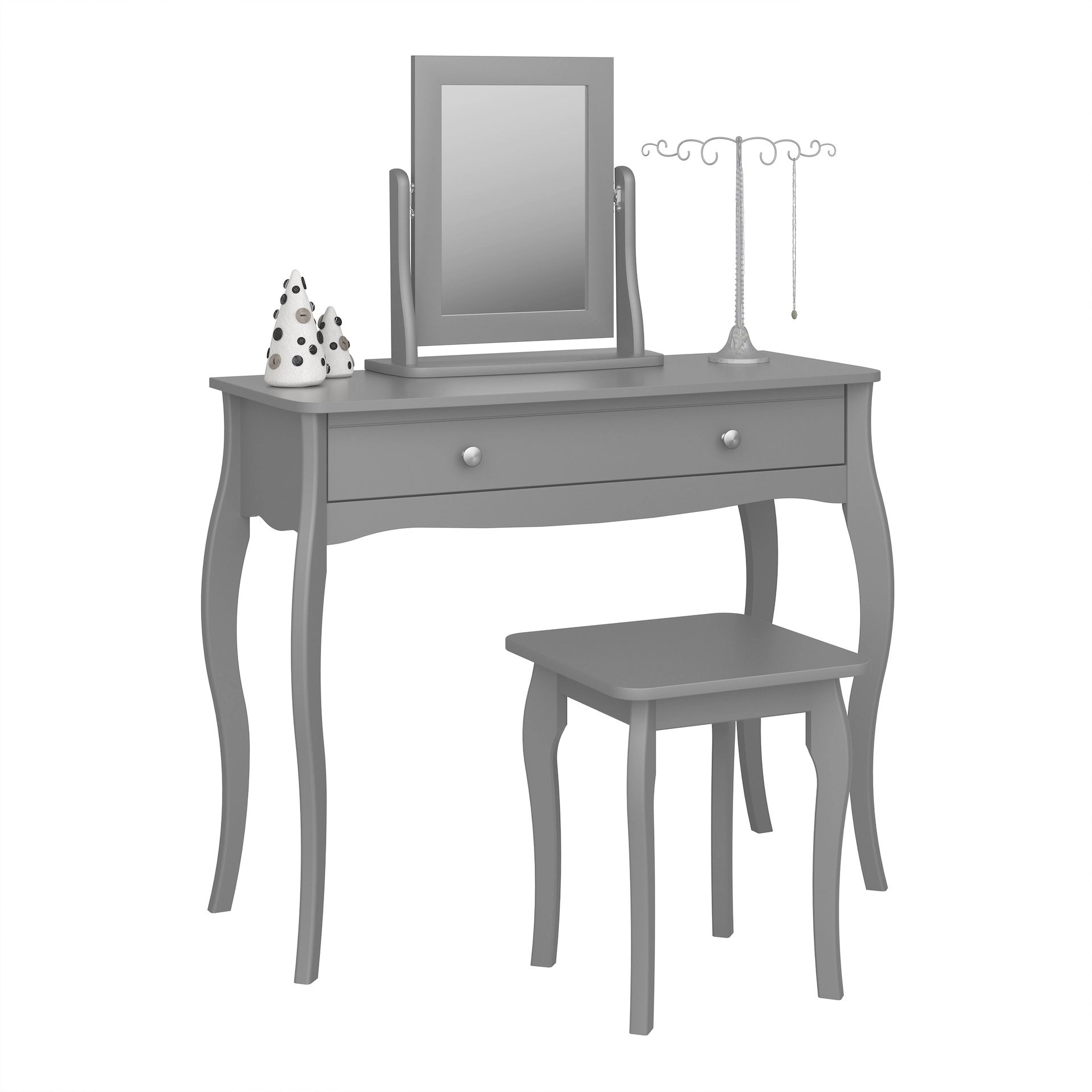 Furniture To Go Baroque Mirror Grey