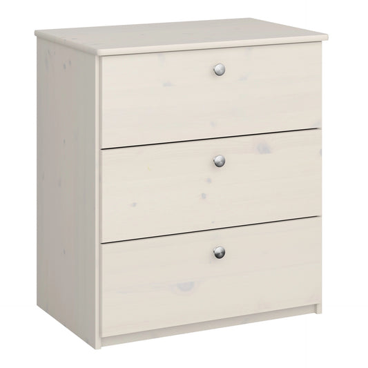 Furniture To Go Memphis Chest of Drawers 3 Drawers in Whitewash