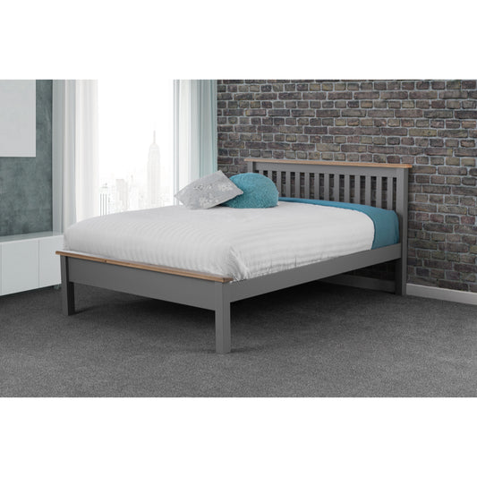 Sweet Dreams, Newman 5ft King Size Wooden Bed Frame, Grey