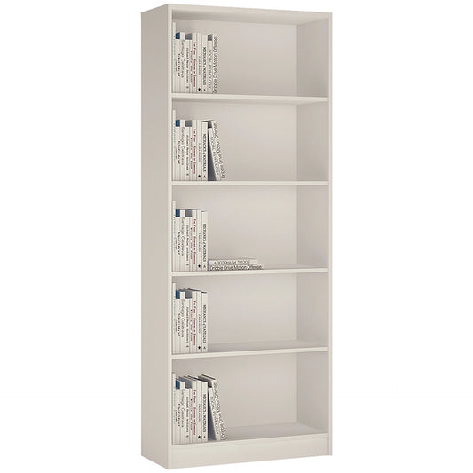 Furniture To Go 4 You Tall Wide Bookcase in Pearl White
