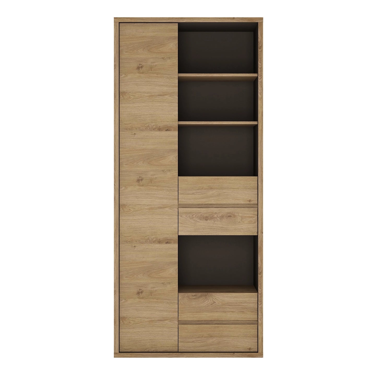 Furniture To Go Shetland Tall Wide 1 Door 4 Drawer Bookcase