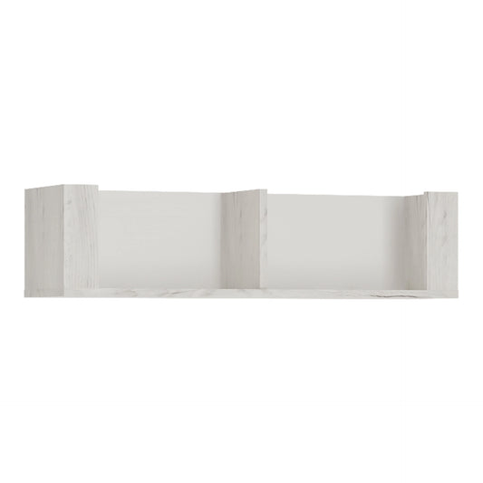 Furniture To Go Angel 84cm Wall Shelf in White Craft Oak
