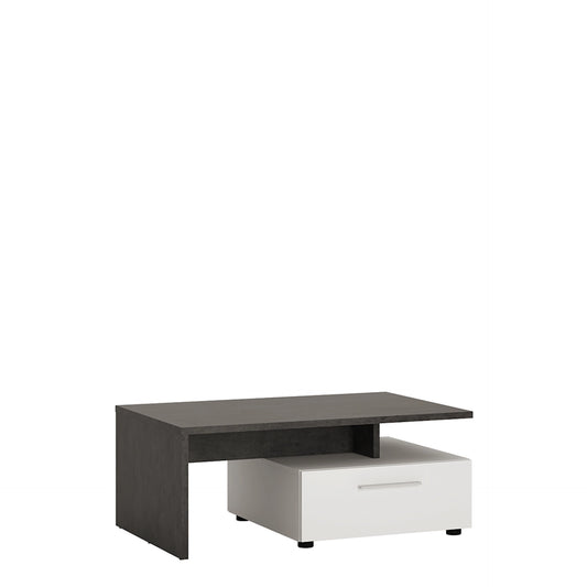 Furniture To Go Zingaro 2 Drawer Coffee Table in Grey & White