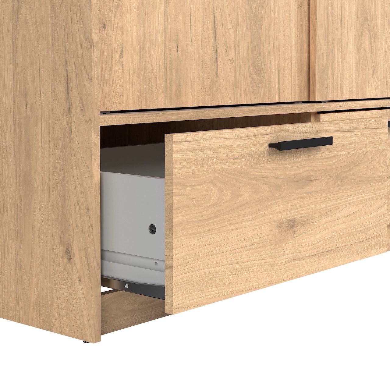 Furniture To Go Line Wardrobe with 2 Doors + 2 Drawers in Jackson Hickory Oak