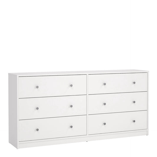 Furniture To Go May Chest of 6 Drawers (3+3) in White