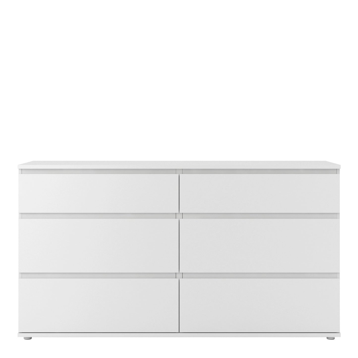 Furniture To Go Nova Wide Chest of 6 Drawers (3+3) in White