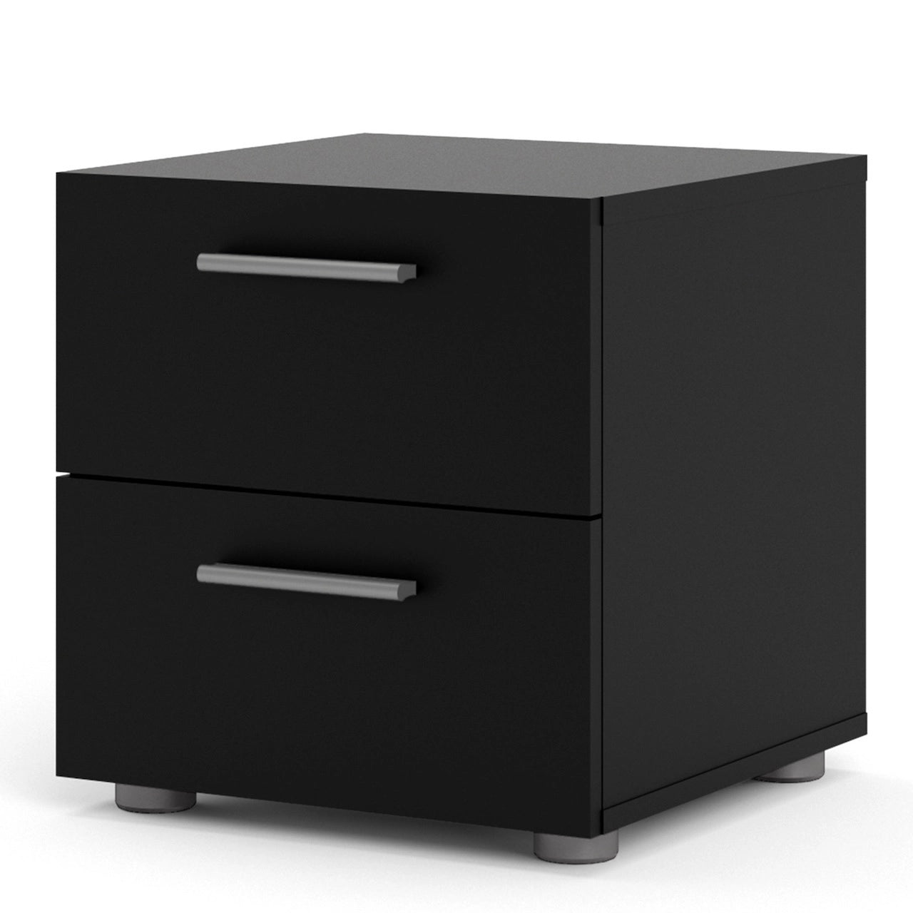 Furniture To Go Pepe Bedside 2 Drawers in Black