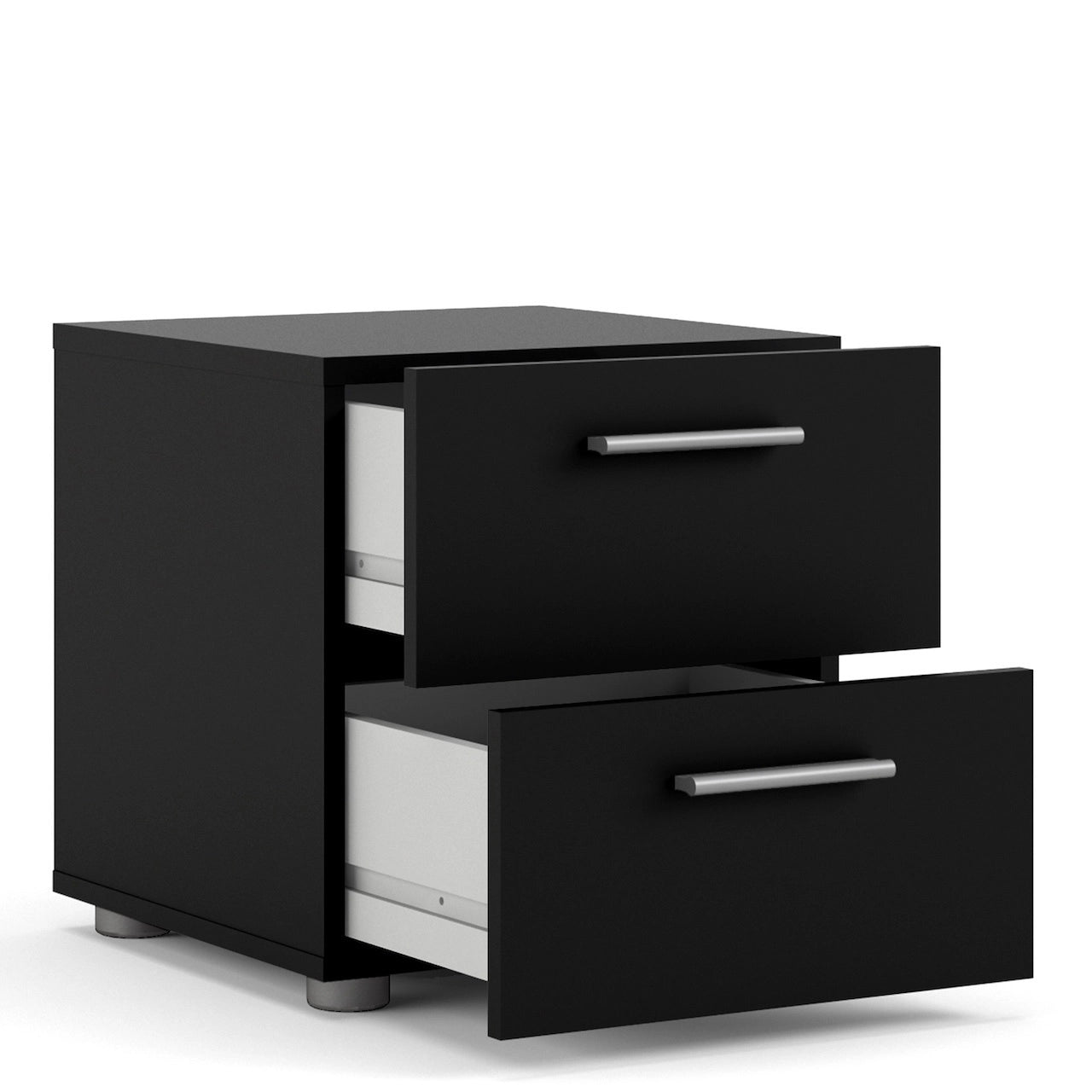 Furniture To Go Pepe Bedside 2 Drawers in Black