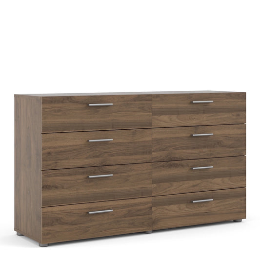 Furniture To Go Pepe Wide Chest of 8 Drawers (4+4) in Walnut