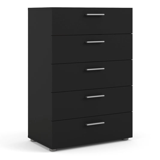 Furniture To Go Pepe Chest of 5 Drawers in Black