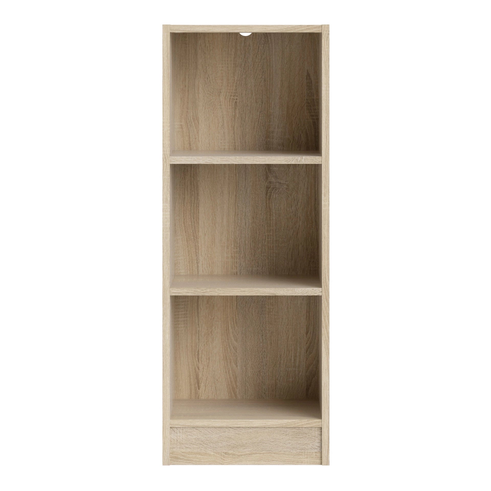 Furniture To Go Basic Low Narrow Bookcase (2 Shelves) in Oak