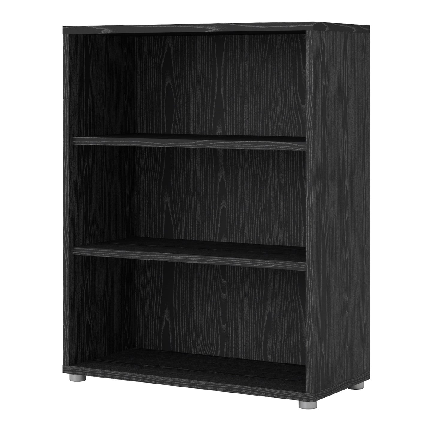 Furniture To Go Prima Bookcase 2 Shelves in Black Woodgrain