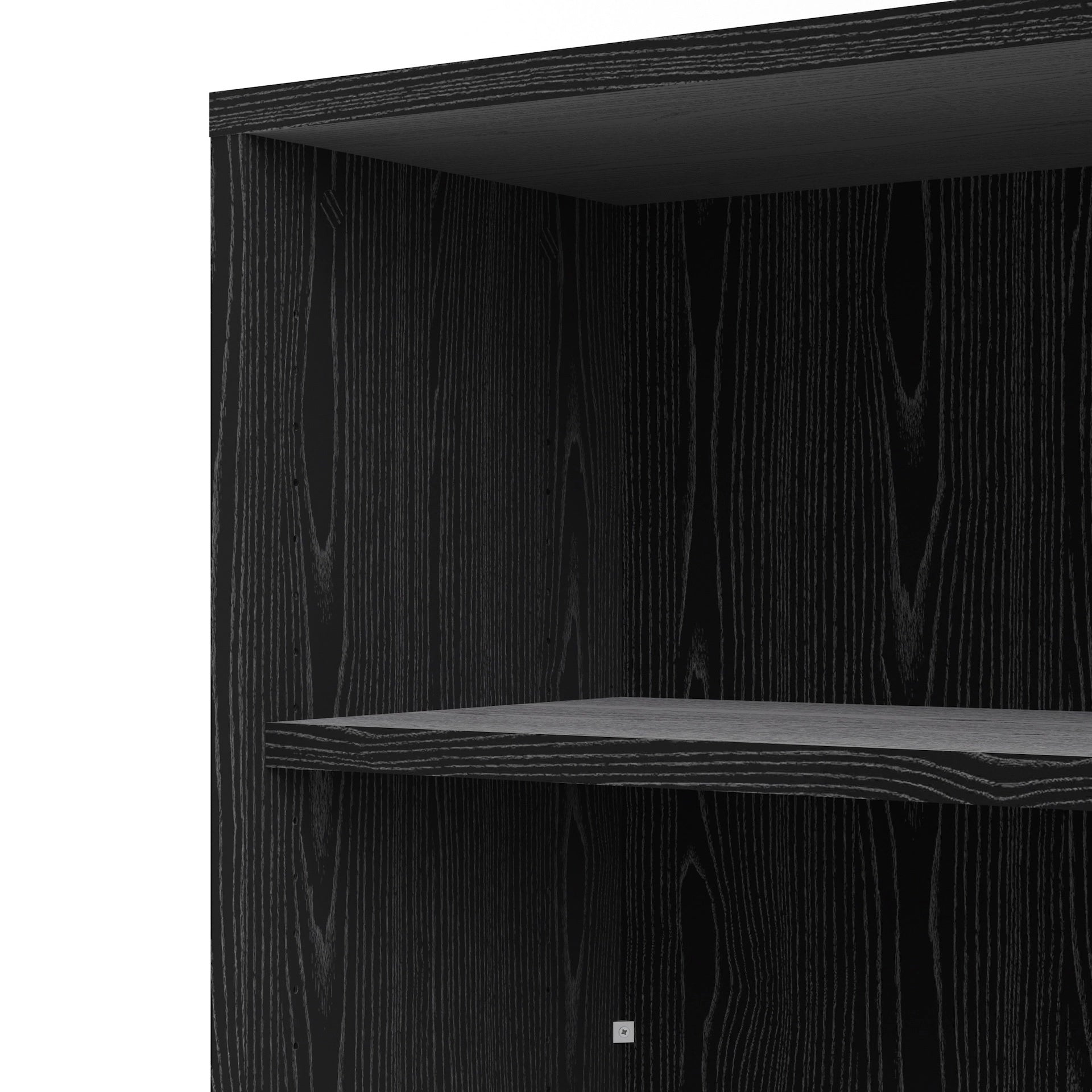 Furniture To Go Prima Bookcase 2 Shelves in Black Woodgrain