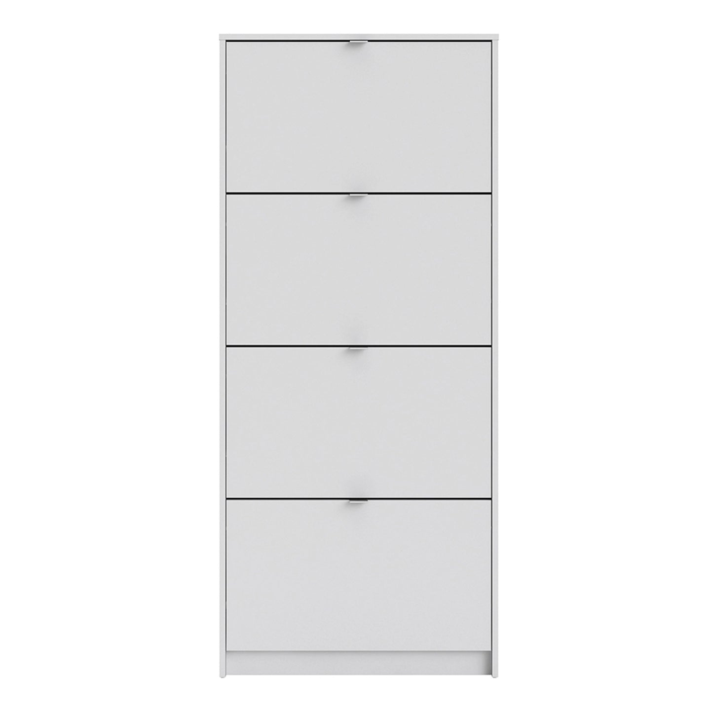Furniture To Go Shoes Shoe Cabinet W. 4 Tilting Doors & 1 Layer in White
