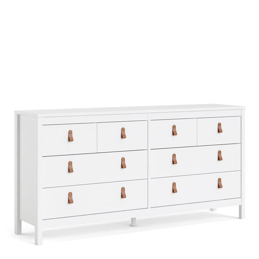 Furniture To Go Barcelona Double Dresser 4+4 Drawers in White