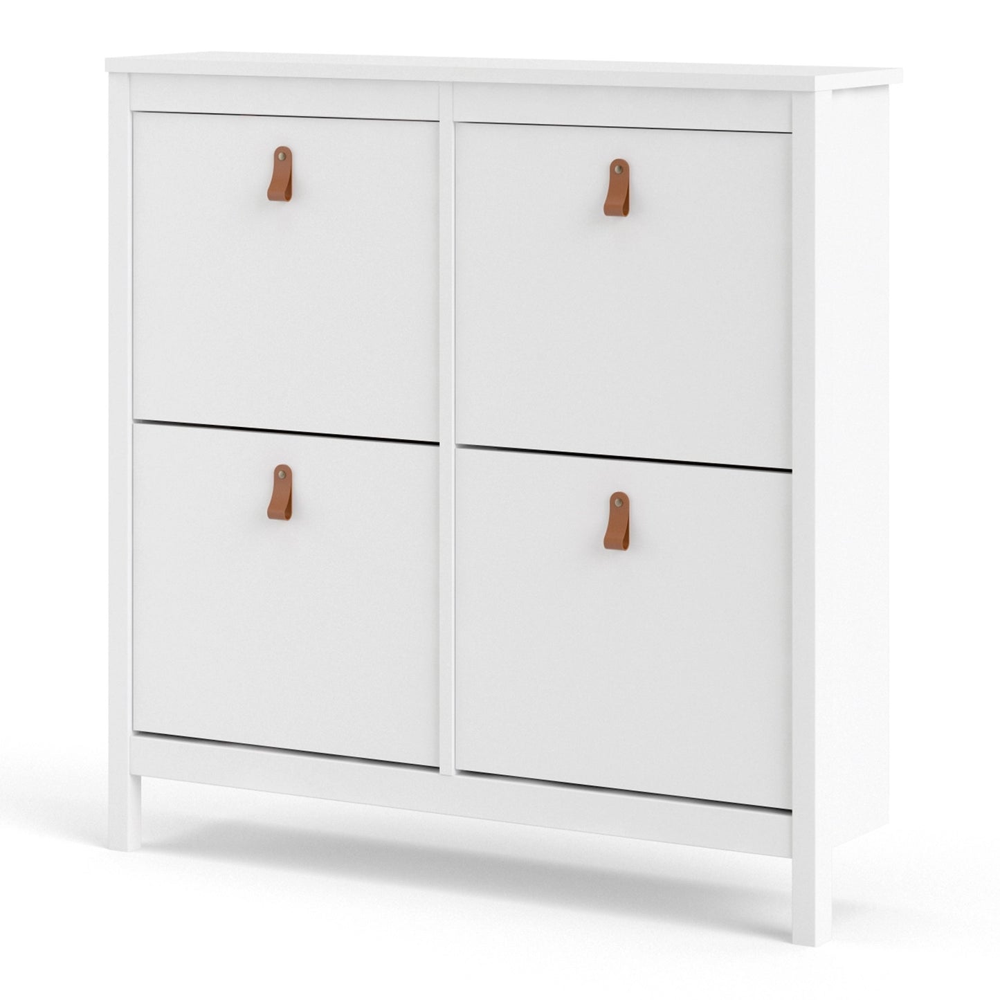 Furniture To Go Barcelona Shoe Cabinet 4 Compartments in White