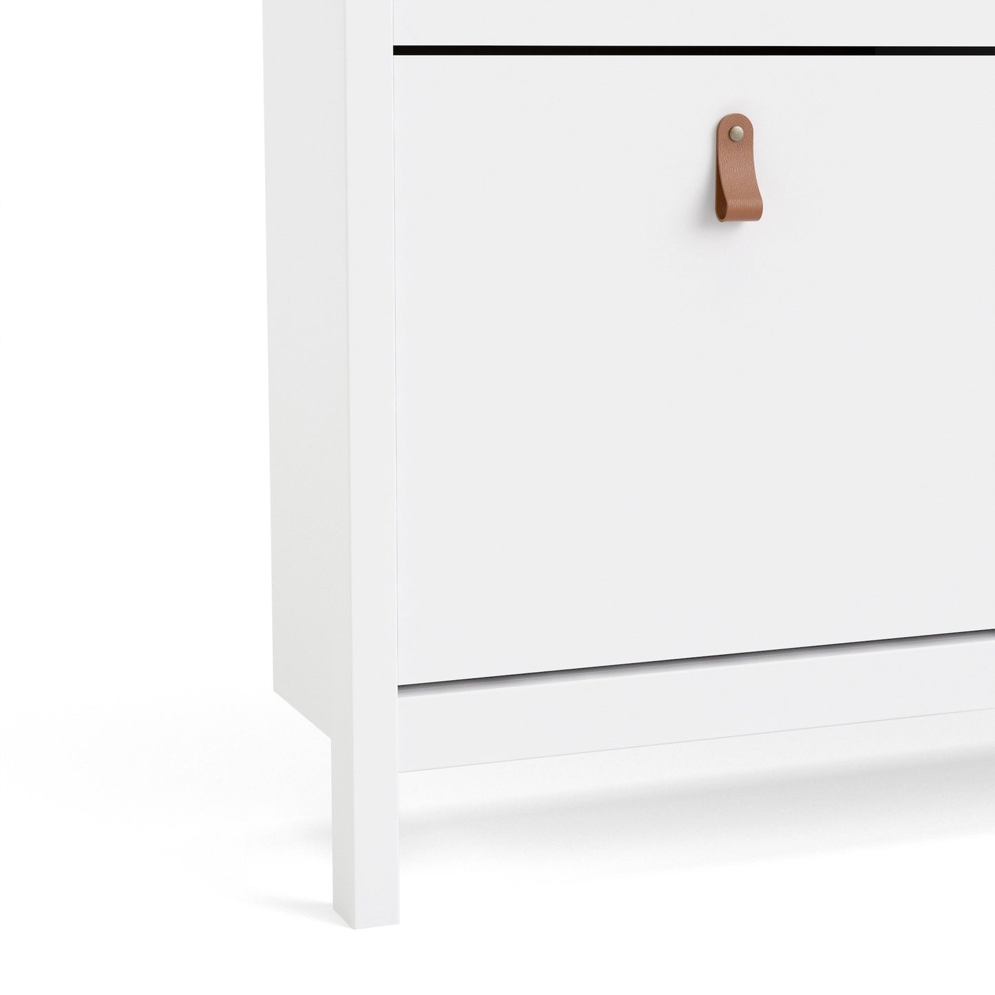 Furniture To Go Barcelona Shoe Cabinet 4 Compartments in White