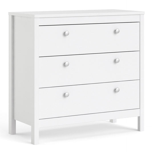 Furniture To Go Madrid Chest 3 Drawers in White