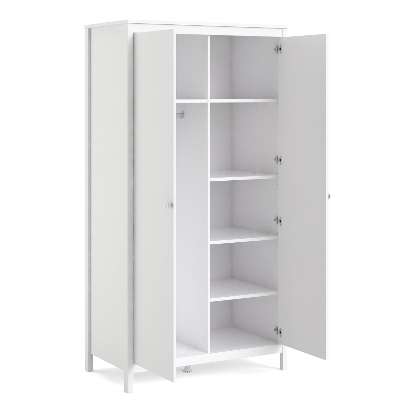 Furniture To Go Madrid Wardrobe with 2 Doors in White