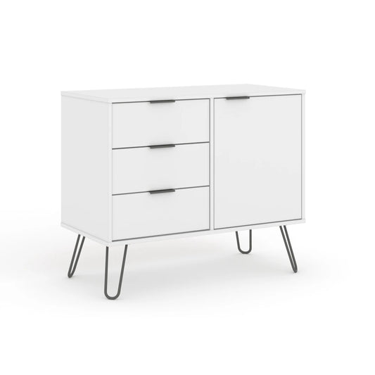 Core Products Augusta White Small Sideboard With 1 Door, 3 Drawers