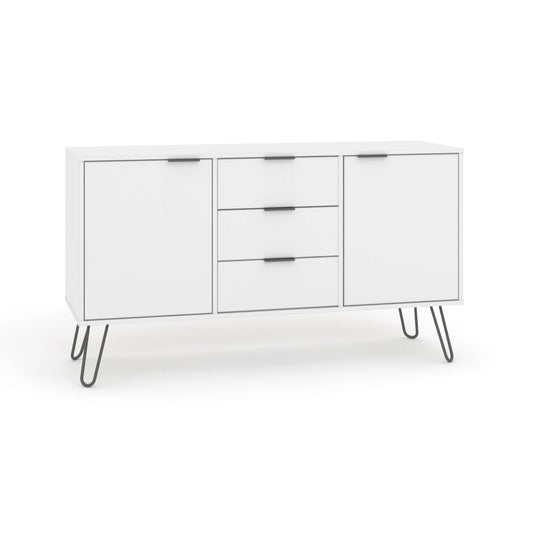 Core Products Augusta White Medium Sideboard With 2 Doors, 3 Drawers