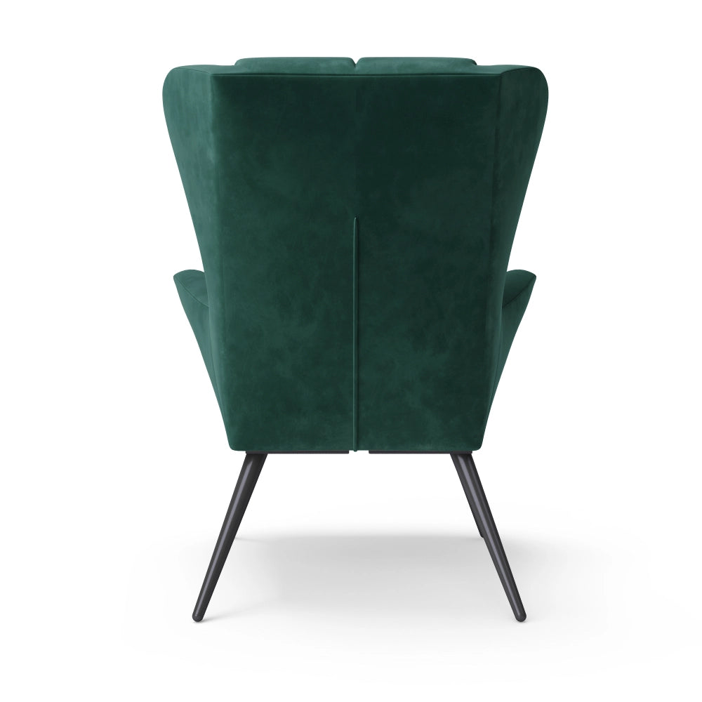 Alphason Dalton Accent Chair, Green Velvet
