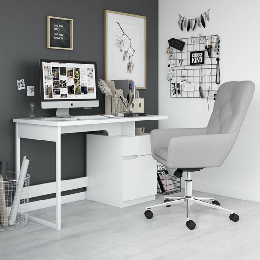Alphason Bridport Office Desk, White