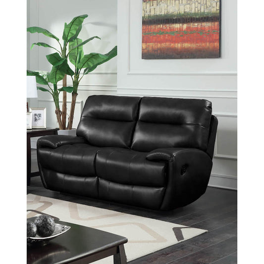 Heartlands Furniture Bailey Recliner Leather Gel & PU 2 Seater Black