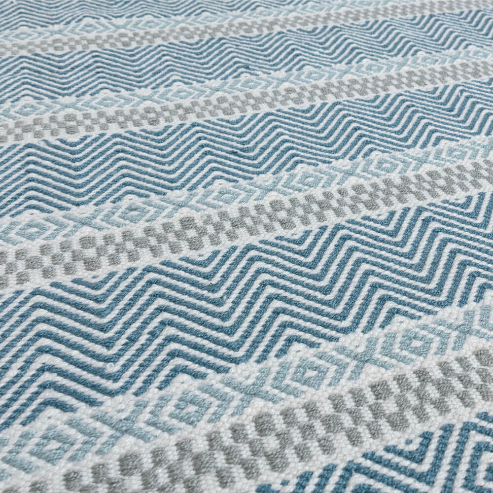 Asiatic Boardwalk Blue Multi, Stripe Rug