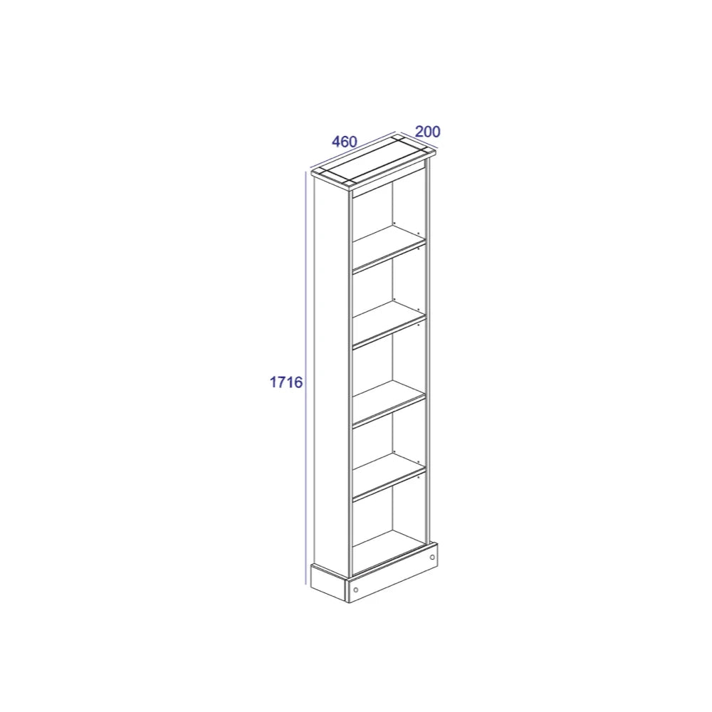 Core Products Corona Tall Narrow Bookcase