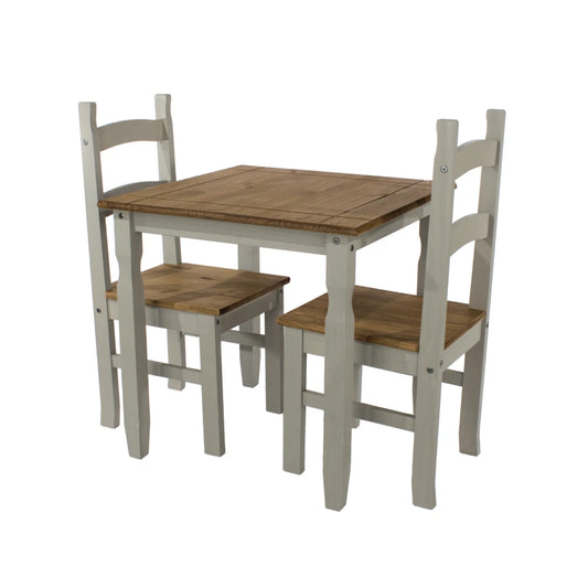 Core Products Corona Grey Square Dining Table & 2 Chair Set