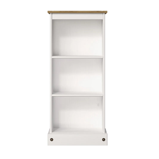 Core Products Corona White Low Narrow Bookcase