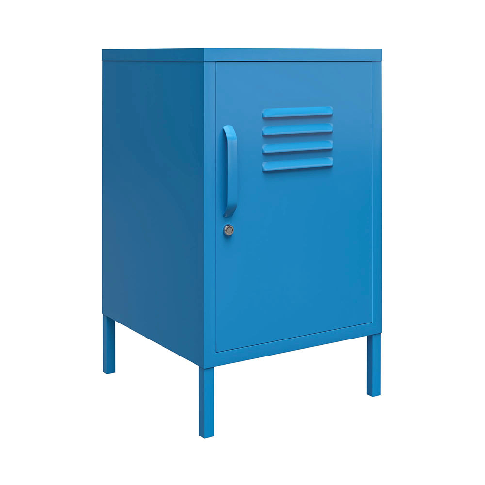 Novogratz Cache Metal Locker End Table in Blue