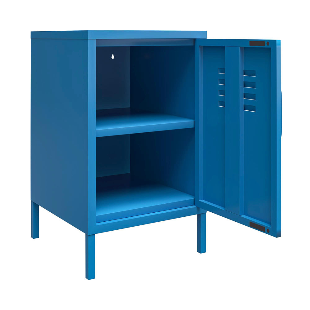 Novogratz Cache Metal Locker End Table in Blue