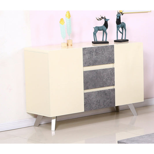Heartlands Furniture Calipso High Gloss Sideboard Concrete
