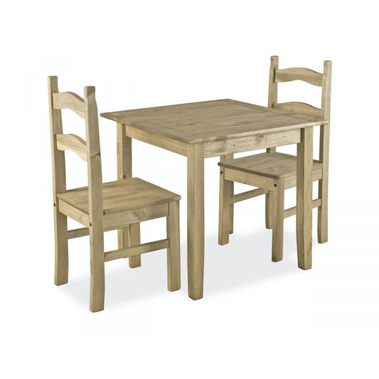 Heartlands Furniture Coba Small Mexican Dining Set with 2 Chairs