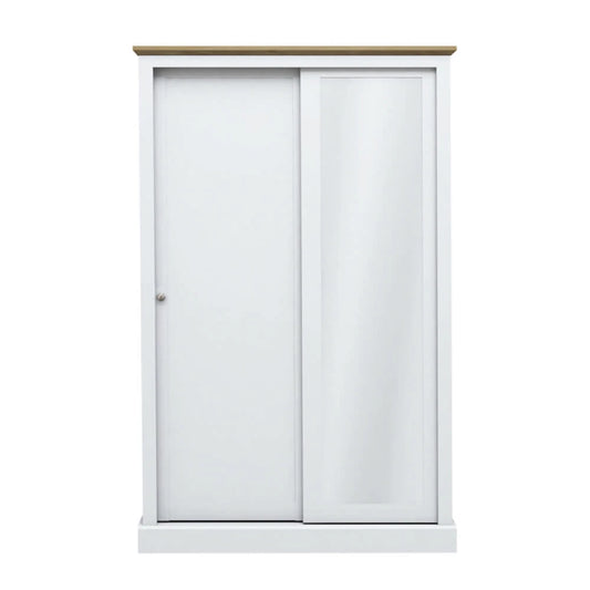 LPD Furniture Devon 2 Door Sliding Wardrobe, White