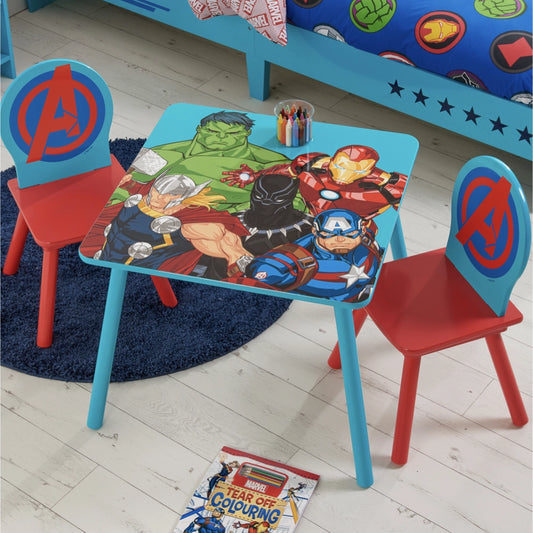 Disney Home, Marvel Avengers Table & Chairs, Blue