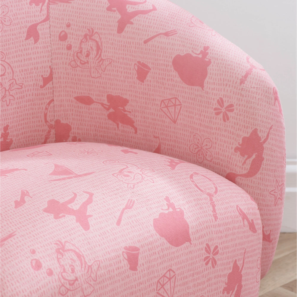 Disney Home, Childrens Princess Accent Swivel Chair, Pink