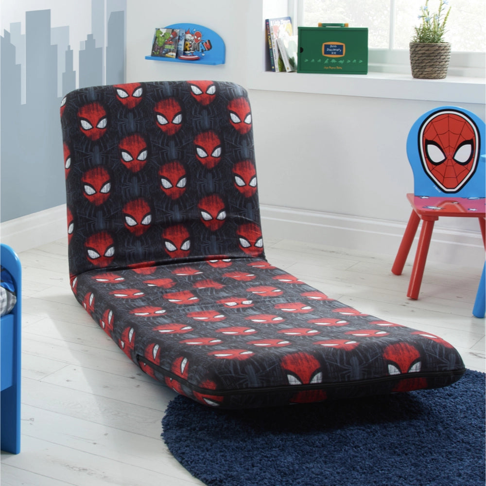 Disney Home, Spider-man Fold Out Bed Chair, Black & Red