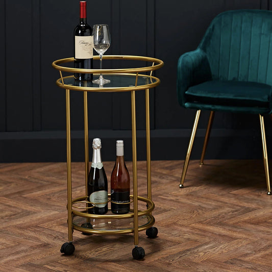 LPD Furniture Collins Drinks Trolley, Gold
