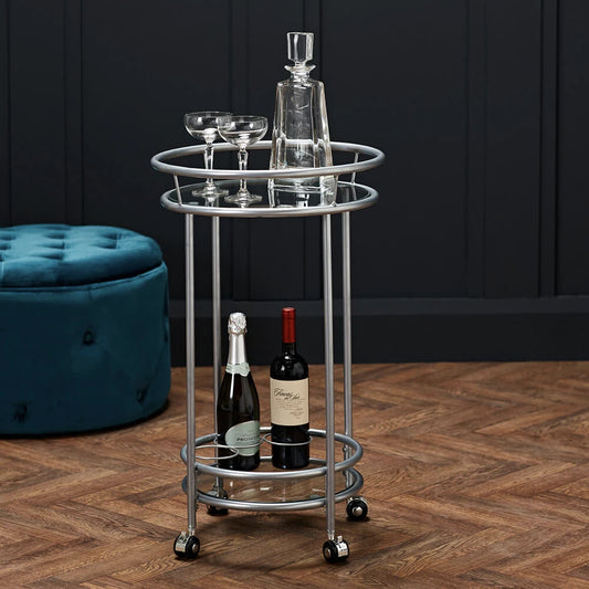 LPD Furniture Collins Drinks Trolley, Silver