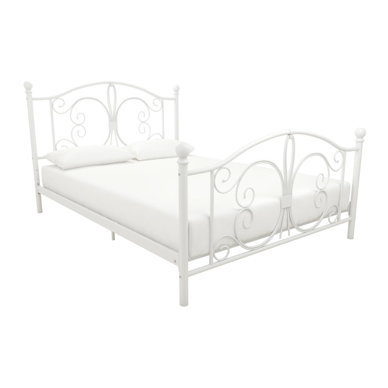 Dorel Bombay 4ft 6in Double Metal Bed Frame, White