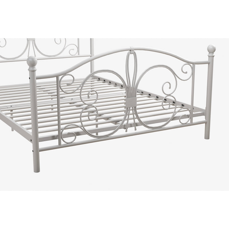 Dorel Bombay 4ft 6in Double Metal Bed Frame, White