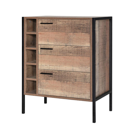 LPD Furniture Hoxton Wine Cabinet, Wood