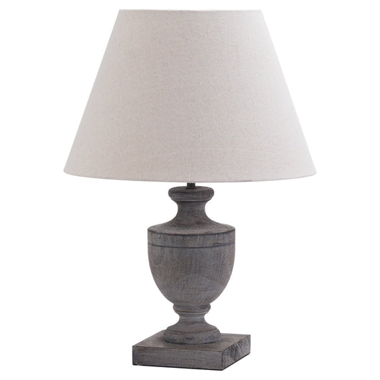 Hill Interiors Incia Urn Wooden Table Lamp