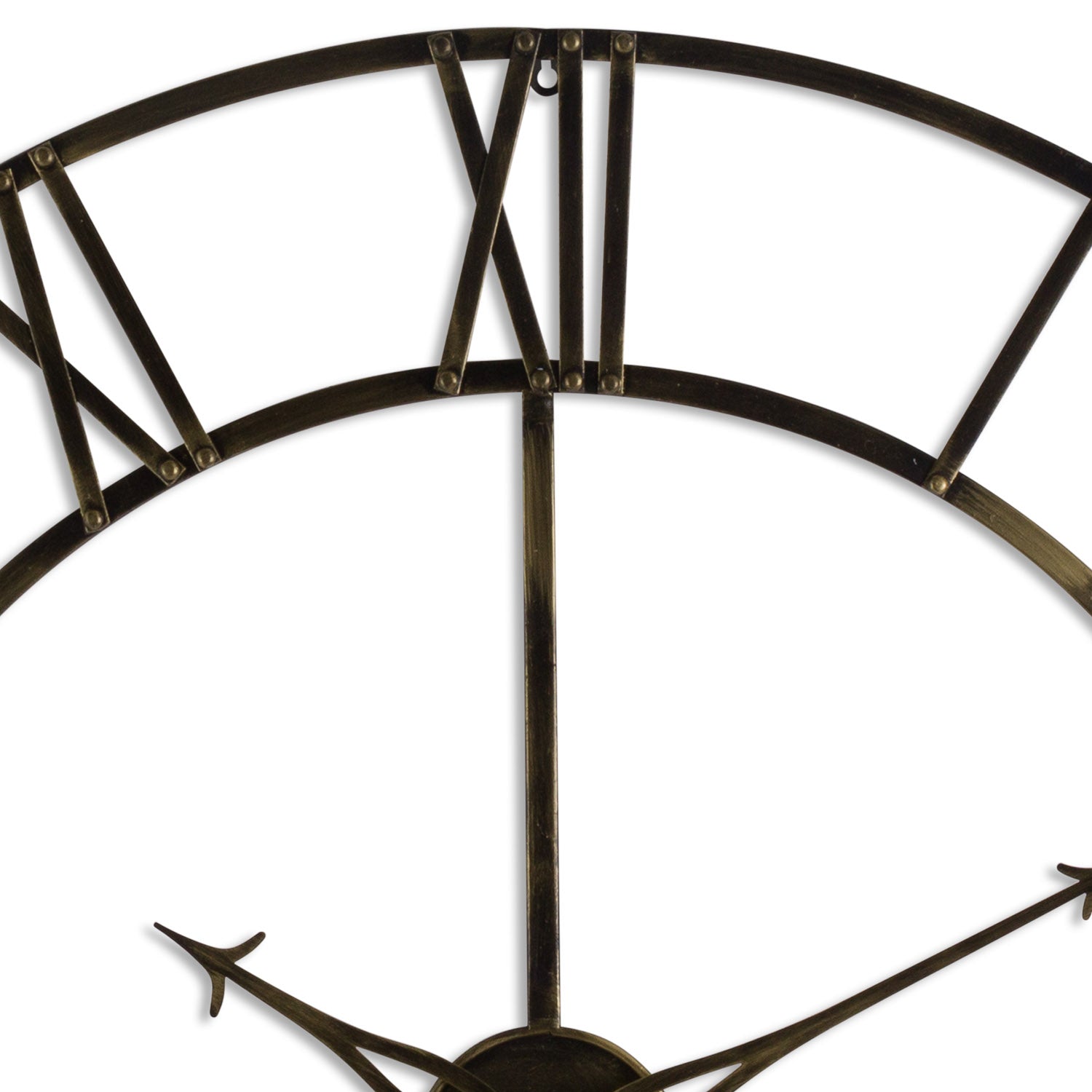 Hill Interiors Large Antique Brass Large Skeleton Clock